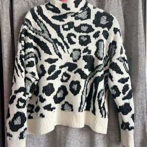 Chic Animal Print Sweater